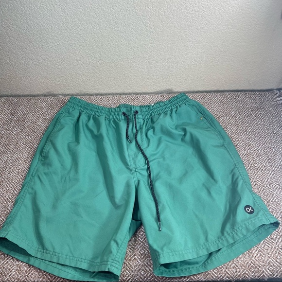 Outerknown Trunks Shorts Mens Sz Large Green Nomadic Volley Lightweight Outdoor - Picture 1 of 10